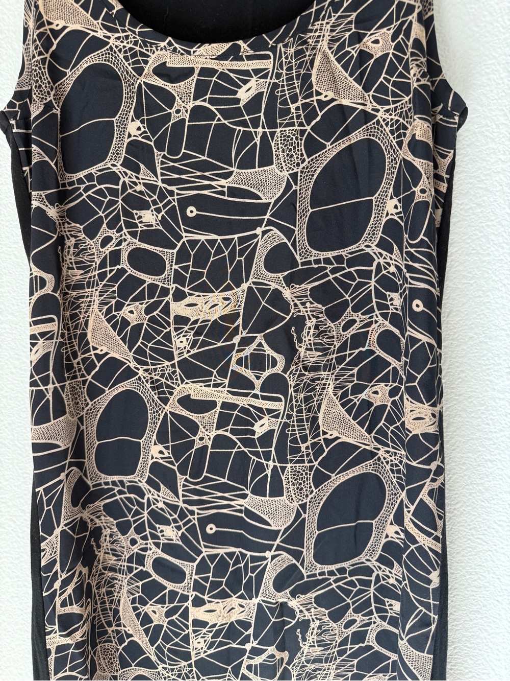 Vintage Vena Cava Silk Tencel Black & Gold Abstract print minidress - S - EUC - Picture 7 of 7